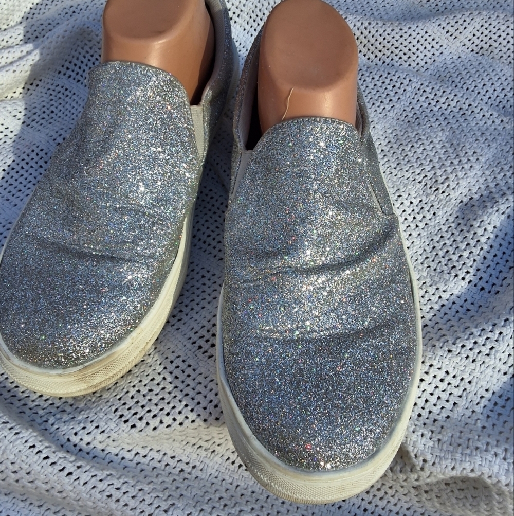 Matisse Silver Glitter sneakers 9.5 - Picture 4 of 12